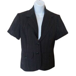 Black Short Sleeve Blazer Jacket Size 7